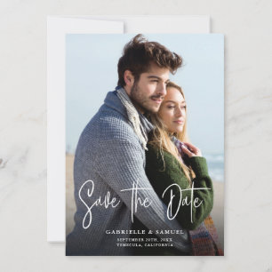 Handwritten Calligraphy 2 Photo Save The Date
