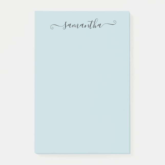 Handwritten Calligraphy Name Personalised Post-it Notes (Front)