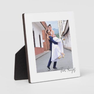 Handwritten Caption | For Keeps | Wedding Couple Plaque