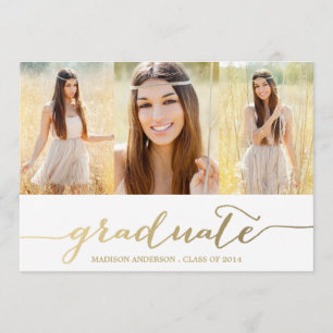 Handwritten Collage   Graduation Party Invitation