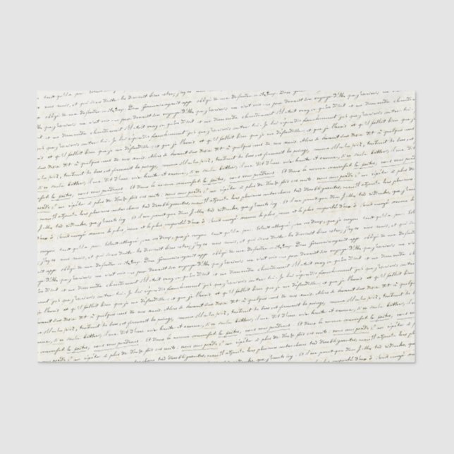 Handwritten Cursive Letter Tissue Paper (Front)