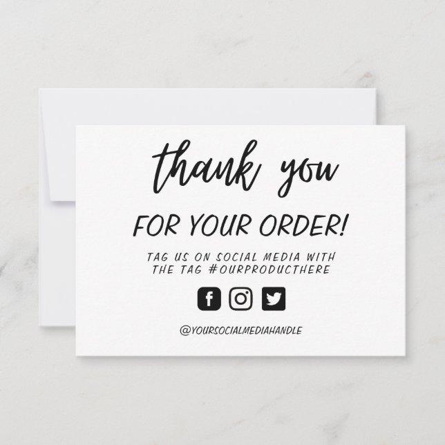 Handwritten Custom Thank you Media Insert (Front)