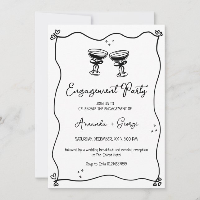 Handwritten Engagement Announcement wedding (Front)