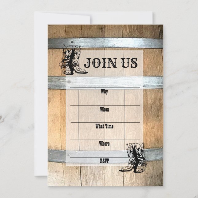 Handwritten Fill In Multi Purpose Invitation Card (Front)