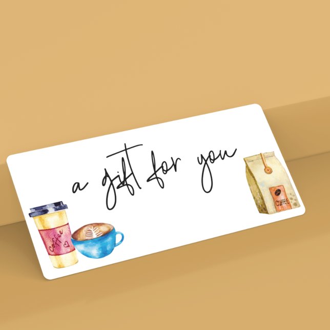 Handwritten Gift Certificate Coffee Business  Invitation (Creator Uploaded)