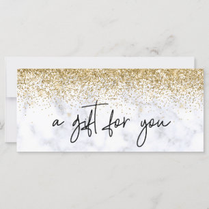 Handwritten Gift Certificate Marble Gold