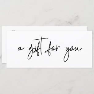 Handwritten Gift Certificate Modern Script Invitation