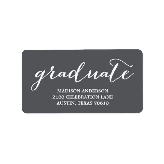 Handwritten | Graduation Address Label (Front)