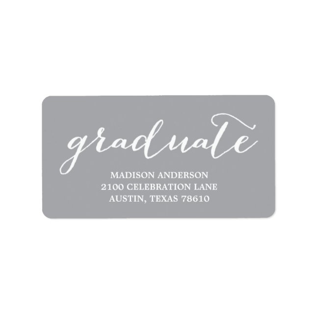 Handwritten | Graduation Address Label (Front)
