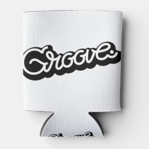 Handwritten groove typography Quote Can Cooler