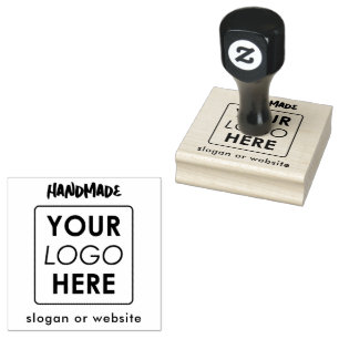 Handwritten Handmade Business Logo Text Website Rubber Stamp