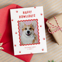 Handwritten Happy Howlidays Dog Photo Insert