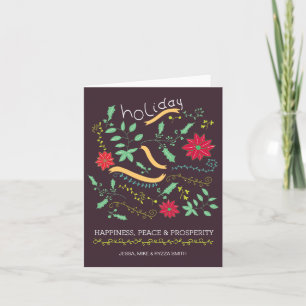 handwritten holiday card