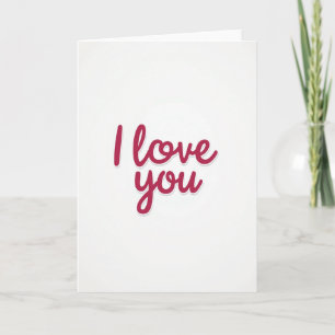 Handwritten I Love You Card