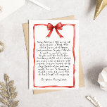 Handwritten Letter Red Ribbon Christmas Photo Card<br><div class="desc">Celebrate the joy and warmth of the holiday season with our charming Handwritten Letter Red Ribbon Christmas Card. Perfectly capturing the festive spirit,  this unique card combines heartfelt storytelling with a touch of elegance,  ensuring your holiday greetings leave a lasting impression.</div>