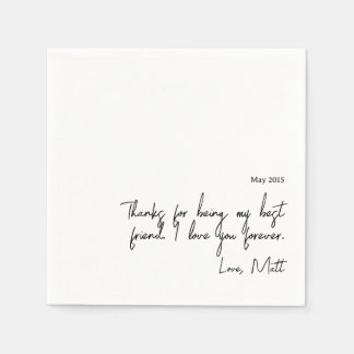 Handwritten Love Note | Personal Touch Wedding Napkin