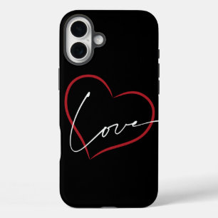 handwritten love poster iPhone 16 plus case