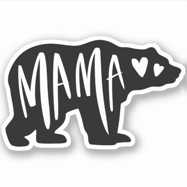 Handwritten Mama & Bear Silhouette (Front)