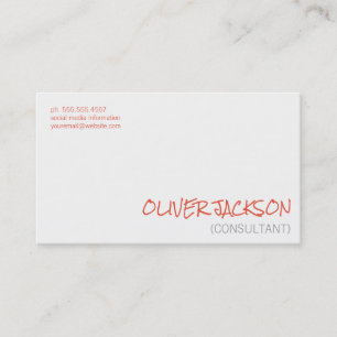 Handwritten   Minimalist Business Card