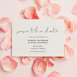 Handwritten minimalist save the date invitation