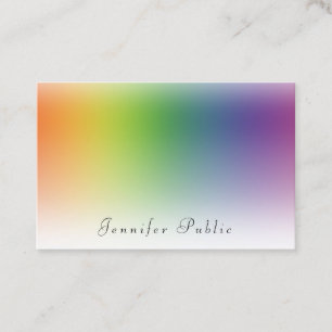 Handwritten Modern Colorful Template Beauty Salon Business Card