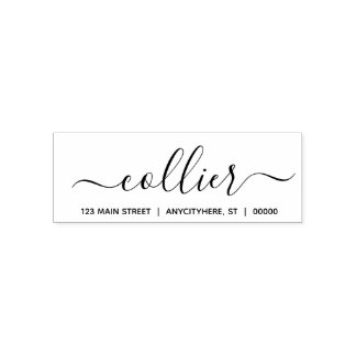 Handwritten Modern Return Address Stamp