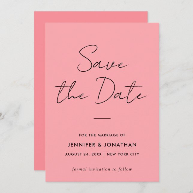 Handwritten Modern Template Simple Blush Pink (Front/Back)