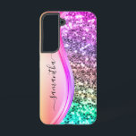 Handwritten Monogram Iridescent Glitter Shimmer Samsung Galaxy Case<br><div class="desc">The design is a photo and the cases are not made with actual glitter, sequins, metals or woods. This design is also available on other phone models. Choose Device Type to see other iPhone, Samsung Galaxy or Google cases. Some styles may be changed by selecting Style if that is an...</div>