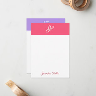 Handwritten Monogram Name Elegant Colours Template