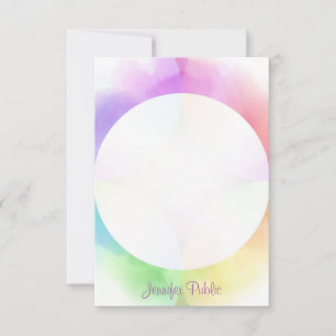 Handwritten Monogram Personalised Watercolor Card