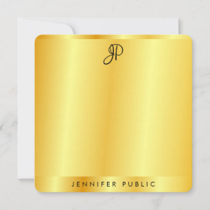 Handwritten Monogram Template Gold Metallic Look