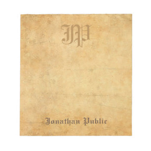 Handwritten Monogrammed Template Vintage Look Notepad