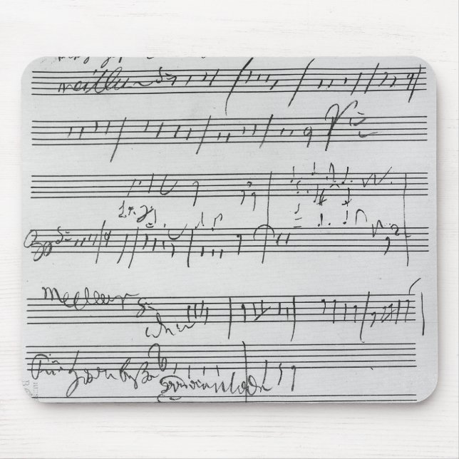 Handwritten musical score mouse pad (Front)