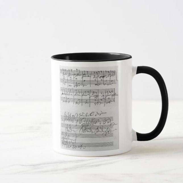 Handwritten musical score mug (Right)