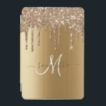 Handwritten Name Gold Metal Glitter Monogram  iPad Mini Cover<br><div class="desc">The design is a photo and the cases are not made with actual glitter, sequins, metals or woods. This design is also available on other models. You may also transfer this design to another product. No actual glitter was used to make this product. This design may be personalised in the...</div>