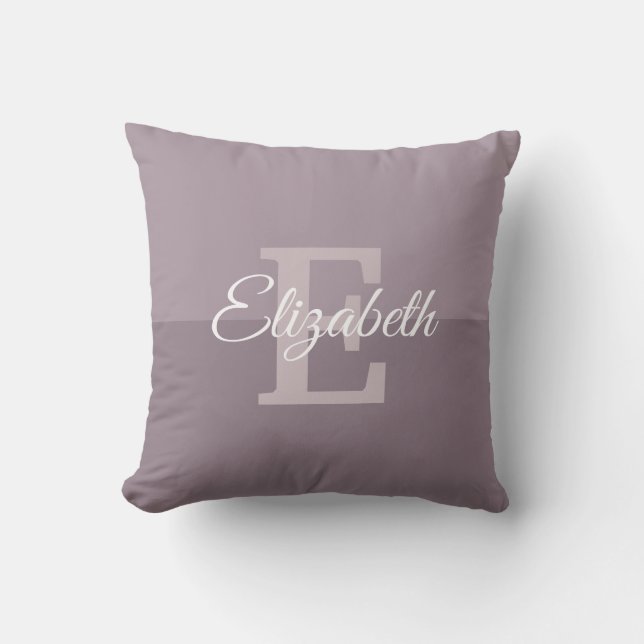 Handwritten Name Monogram Initial Letter Elegant Cushion (Front)