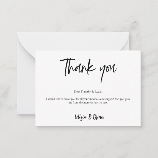 Handwritten Name Note Cards (Front)