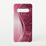 Handwritten Name Pink Girly Metal Glitter s10 Samsung Galaxy Case<br><div class="desc">The design is a photo and the cases are not made with actual glitter, sequins, metals or woods. This design is also available on other phone models. Choose Device Type to see other iPhone, Samsung Galaxy or Google cases. Some styles may be changed by selecting Style if that is an...</div>