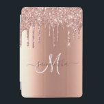 Handwritten Name Rose Gold Metal Glitter Monogram iPad Mini Cover<br><div class="desc">The design is a photo and the cases are not made with actual glitter, sequins, metals or woods. This design is also available on other models. You may also transfer this design to another product. No actual glitter was used to make this product. This design may be personalised in the...</div>