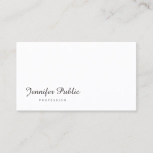 Handwritten Name Script Modern Elegant Minimalist Business Card
