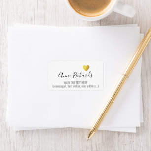Handwritten Name / Signature with Custom Message Label