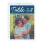 Handwritten Navy Blue Photo Table Number Card