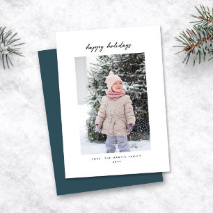 Handwritten Note Minimalist Holiday Photo Card
