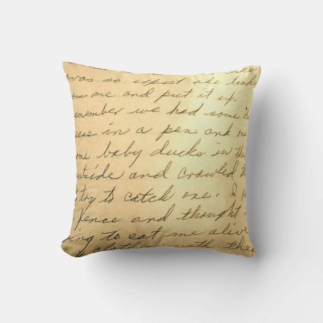 Handwritten Note Pillow (Front)