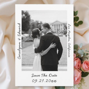 Handwritten Photo Wedding Save The Date