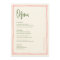 Handwritten Pink and Green French Wedding Table 