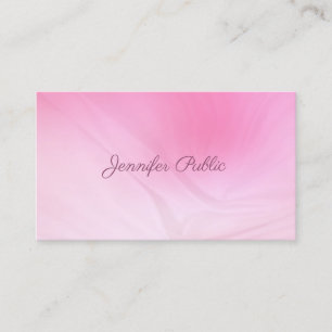 Handwritten Pink Template Elegant Professional Business Card