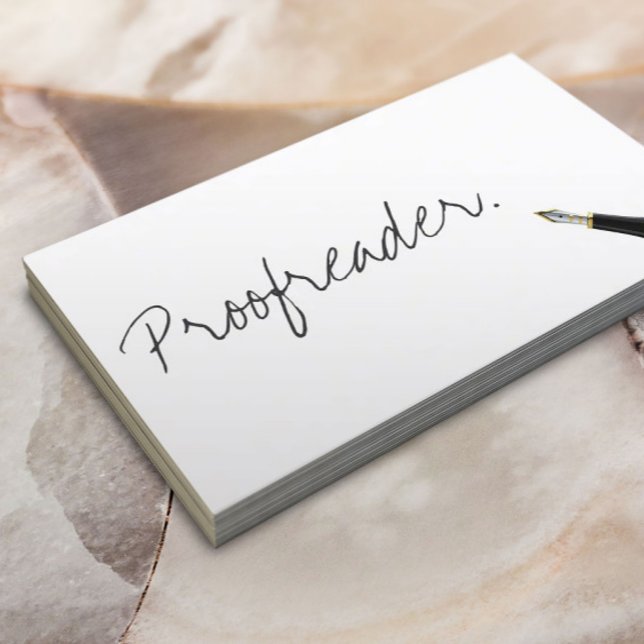 Handwritten Proofreading Business Card (Creator Uploaded)