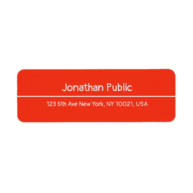 Handwritten Red Christmas Template Return Address Label (Front)