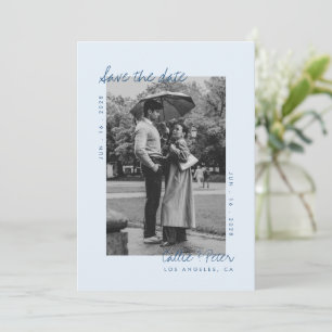 Handwritten Retro Minimalist Wedding Save the Date Invitation
